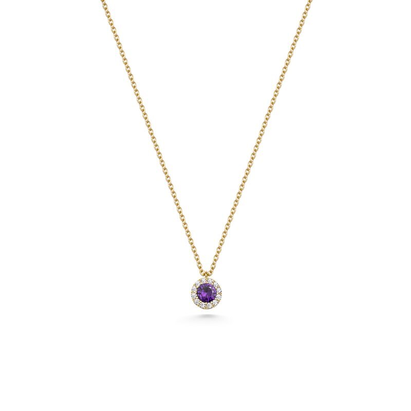Product Image for Halsband 18K guld lila cz