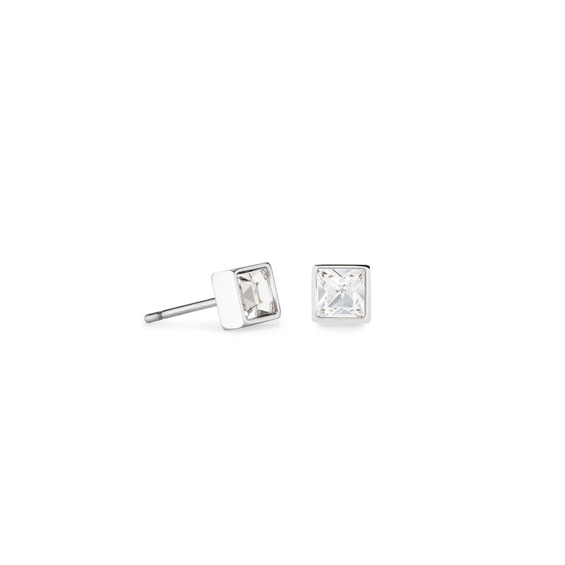 Product Image for Earrings Square White Silver