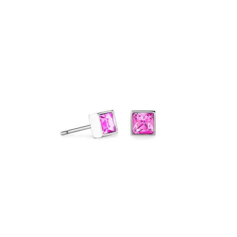 Product Image for Earrings Square Pink Silver