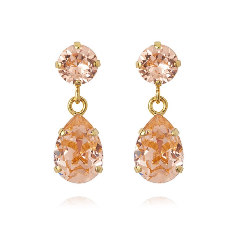 Product Image for Mini Drop Earrings Gold Light Peach