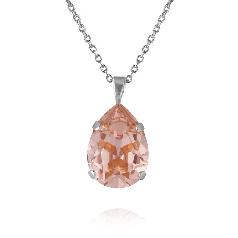 Product Image for Mini Drop Necklace Rhodium / Vintage Rose