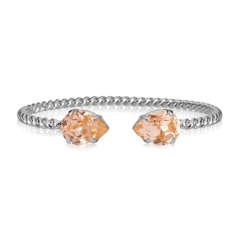 Product Image for Mini Drop Bracelet Rhodium Light Peach