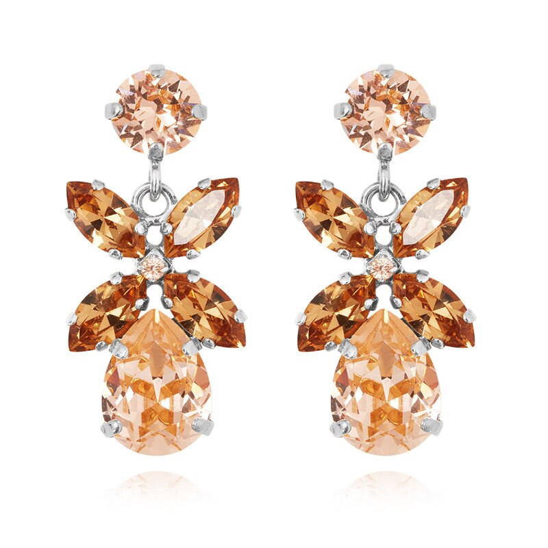 Product Image for Mini Dione Earrings Rhodium Topaz Combo