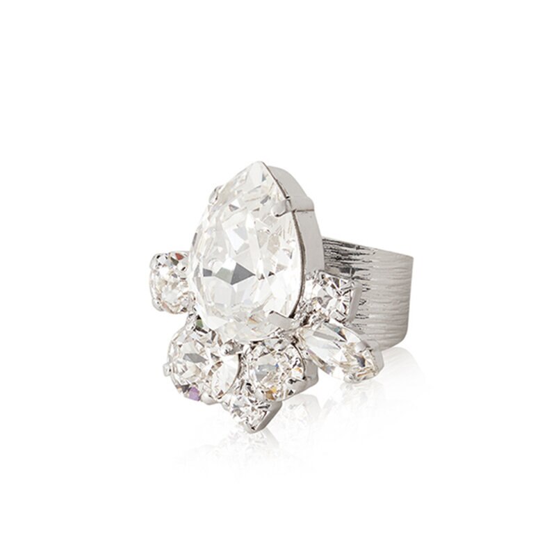 Product Image for Nyx Ring Rhodium / Crystal