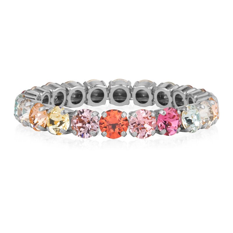 Product Image for Gia Stud Bracelet Rhodium / Pastel Rainbow