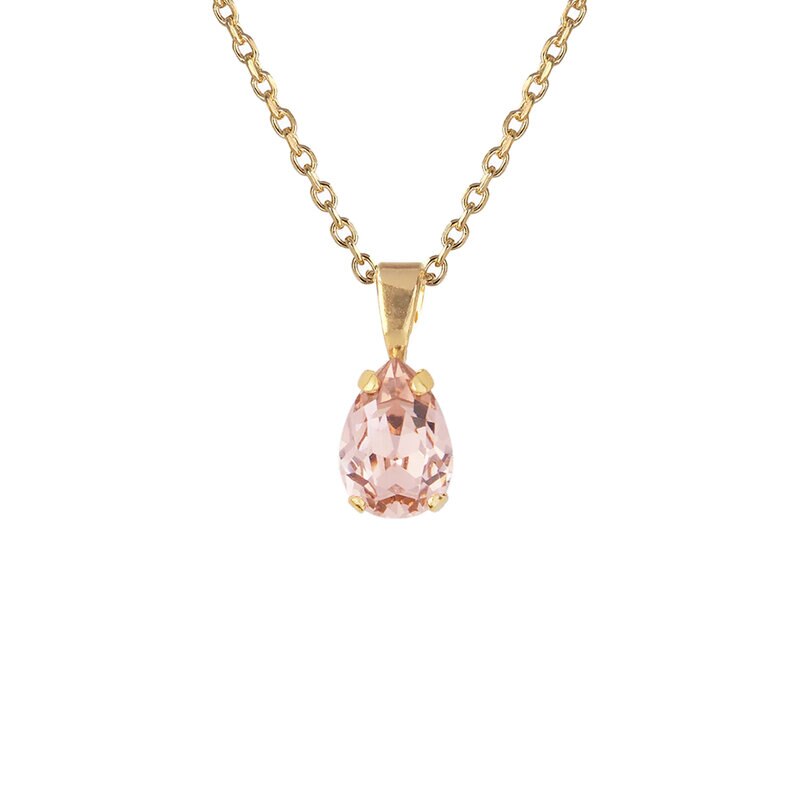 Product Image for Petite Drop Necklace Gold Vintage Rose