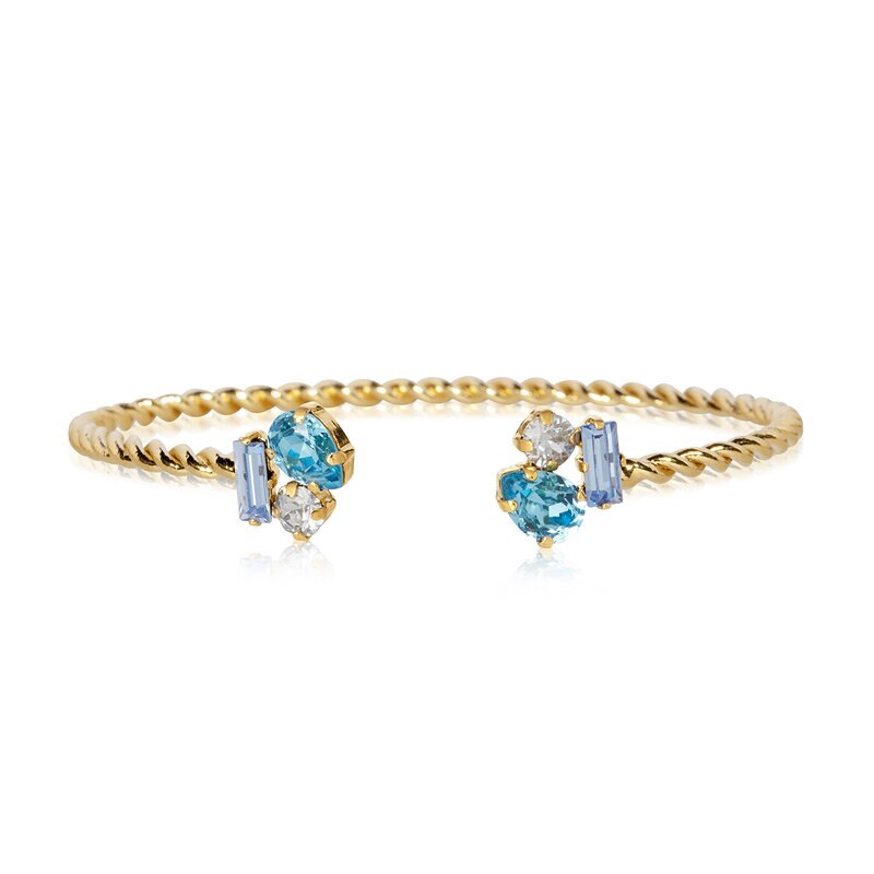 Product Image for Isa Bracelet Gold / Aquamarine combo