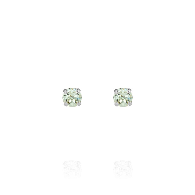Product Image for Mini Stud Earrings Rhodium / Chrysolite