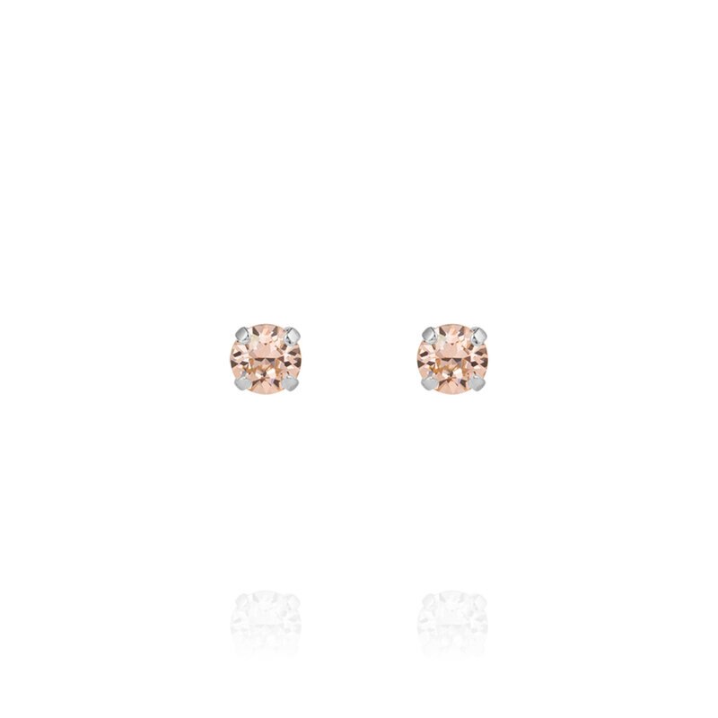 Product Image for Mini Stud Earrings Rhodium Light Peach