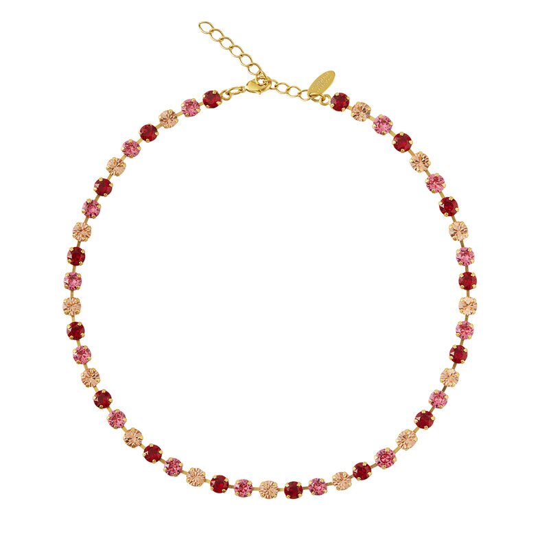 Product Image for Nicola Necklace Gold Scarlet Combo