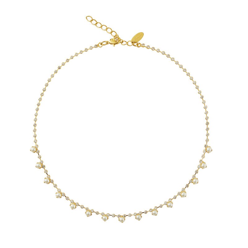 Product Image for Lily Necklace Gold Pearl