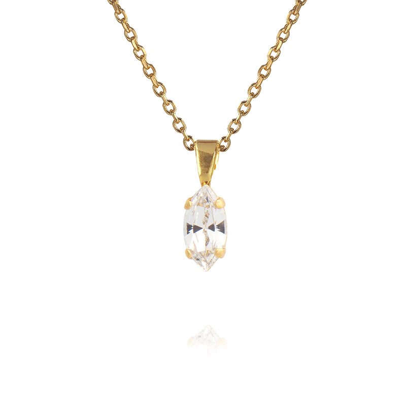 Product Image for Navette Necklace Gold Crystal
