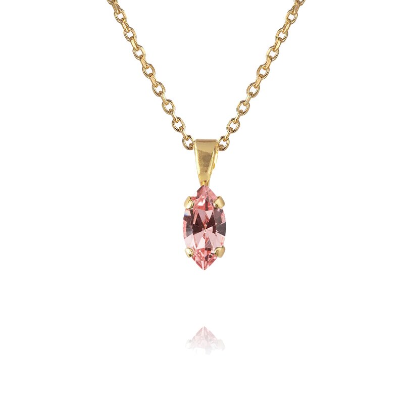 Product Image for Petite Navette Necklace Gold Light Rose