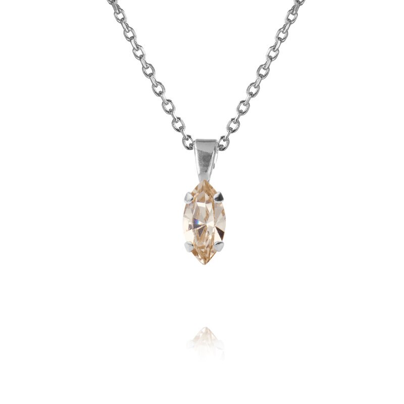 Product Image for Petite Navette Necklace Rhodium Light Silk