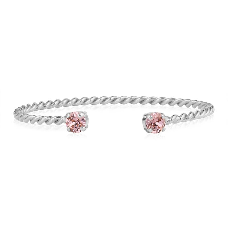 Product Image for Mini Twisted Bracelet Rhodium / Light Amethyst
