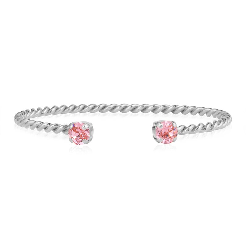 Product Image for Mini Twisted Bracelet Rhodium / Light Rose
