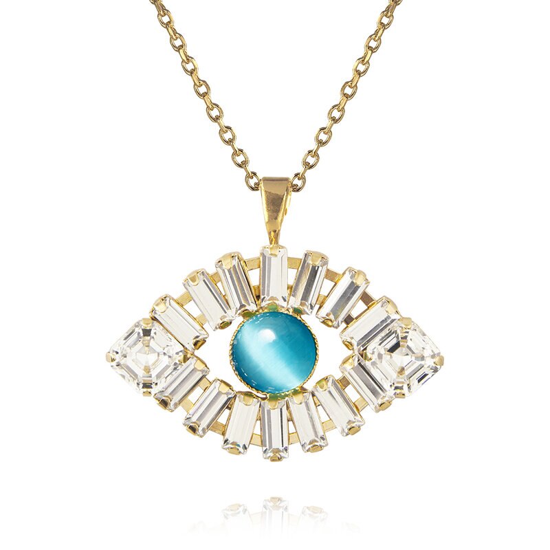Product Image for Greek Eye Statement Necklace Gold