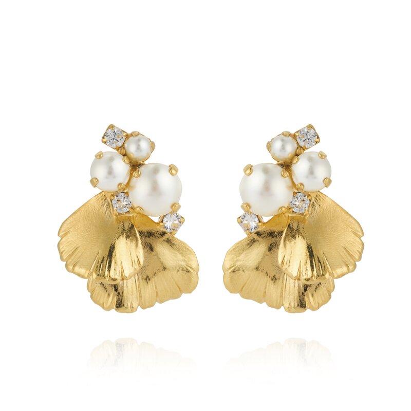 Product Image for Lumi Pearl Earrings / Pearl + Crystal