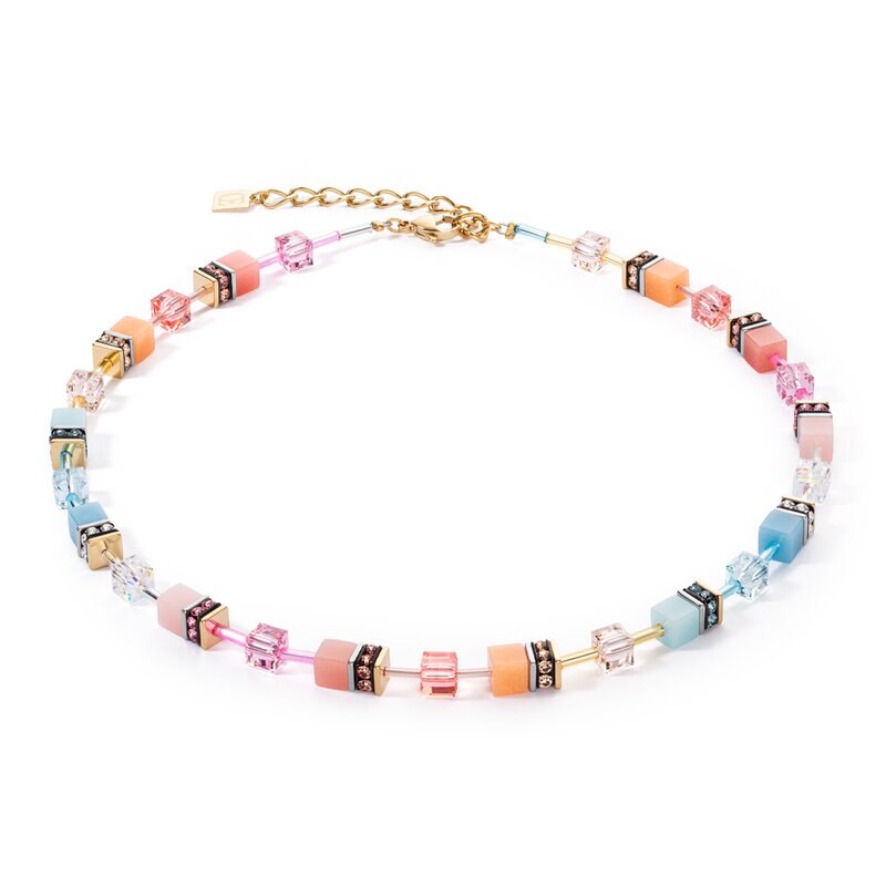 Product Image for GeoCUBE Iconic necklace aqua-apricot