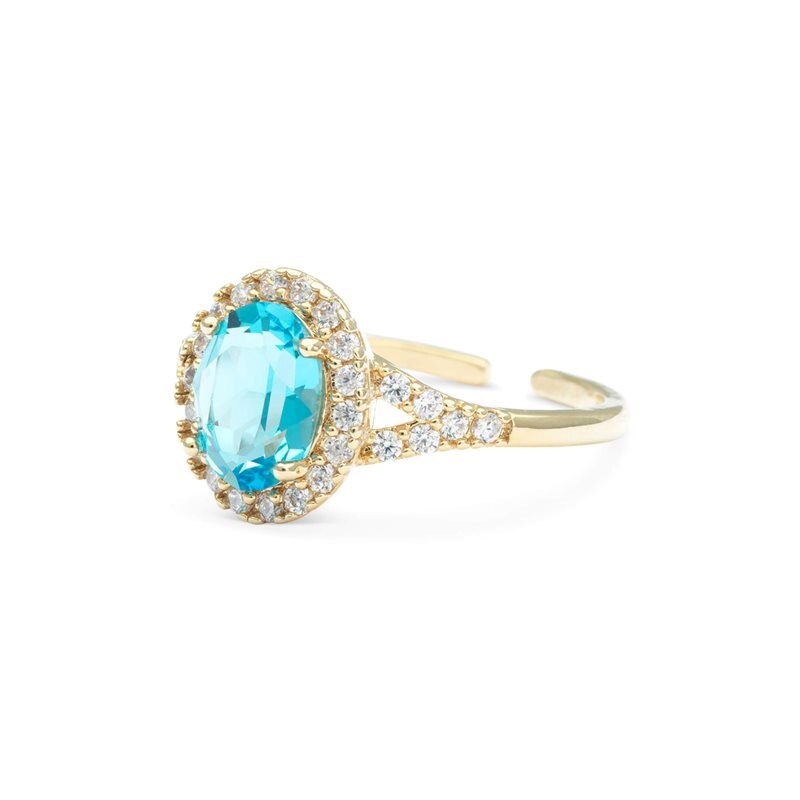 Product Image for Luna ring - Aquamarine
