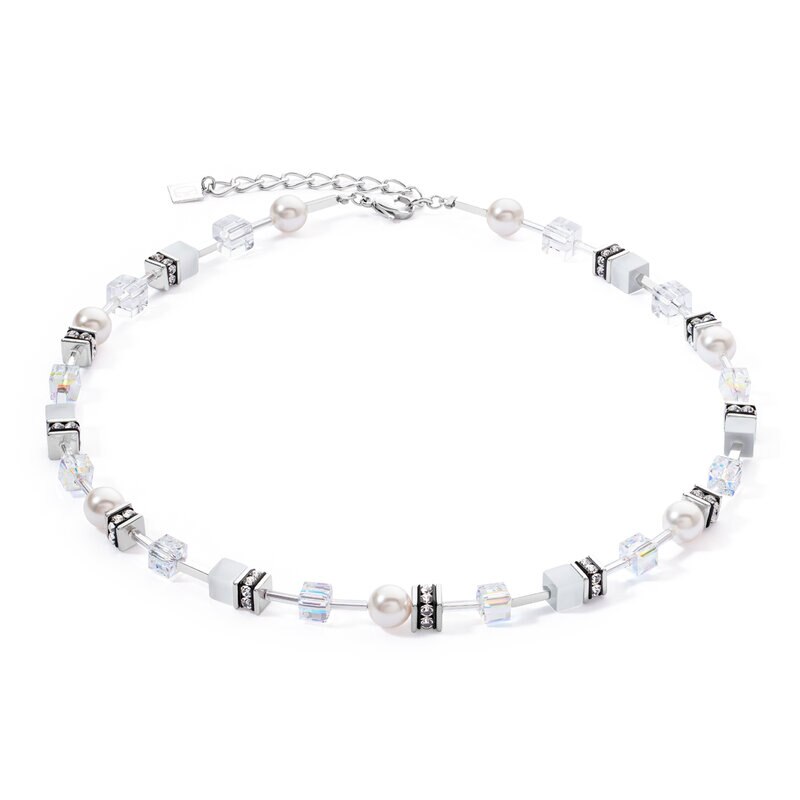 Product Image for GeoCUBE Iconic Pearl Mix necklace silver-white