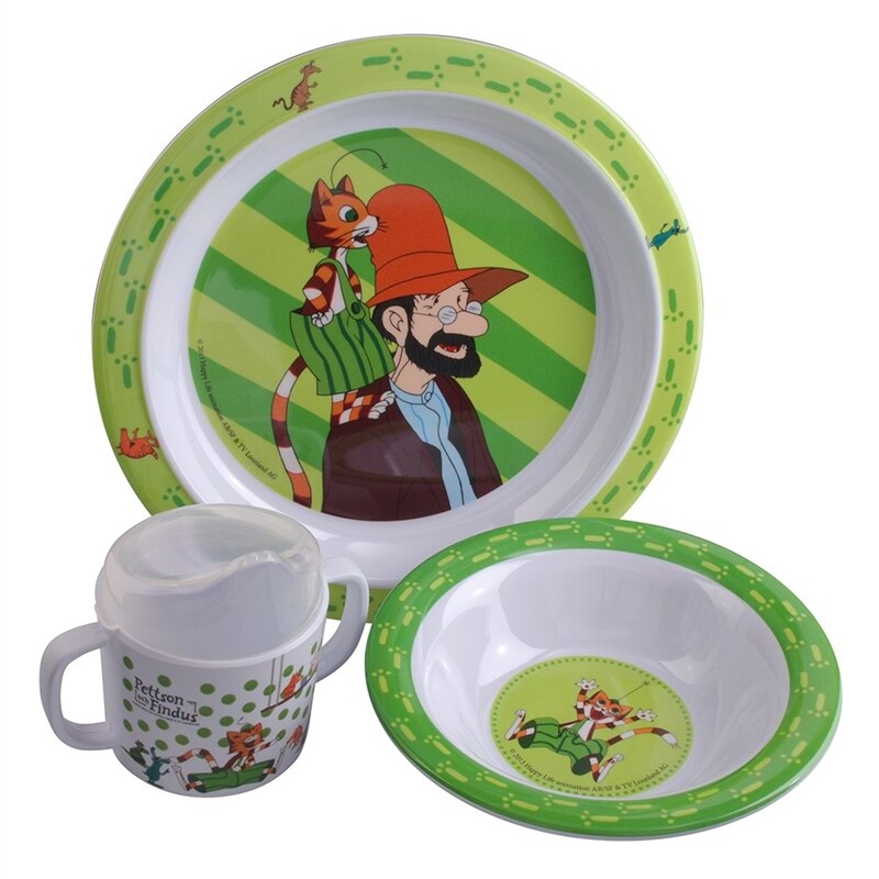 Product Image for Barnset Pettson & Findus 3-del melamin med silicon