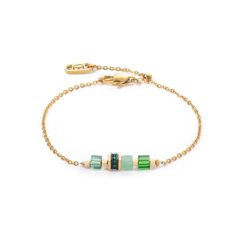 Product Image for Bracelet Mini Cubes & Chain gold-green