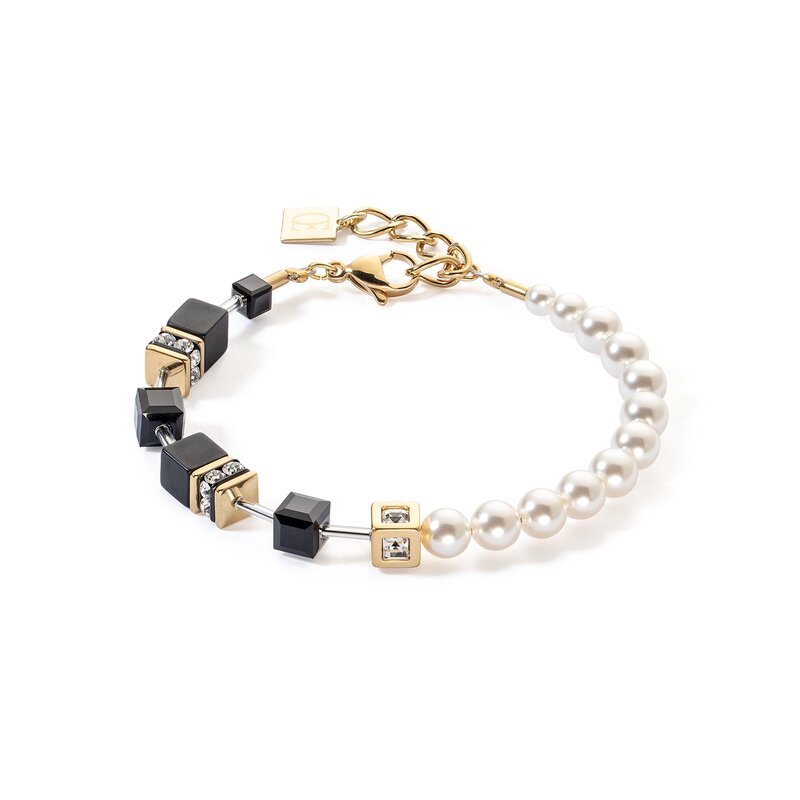 Product Image for GeoCUBE Precious Fusion Pearls bracelet black-gold