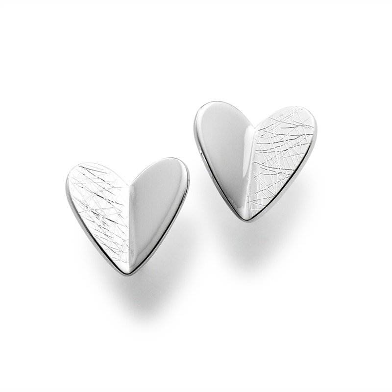 Product Image for Folded heart stiftörhängen