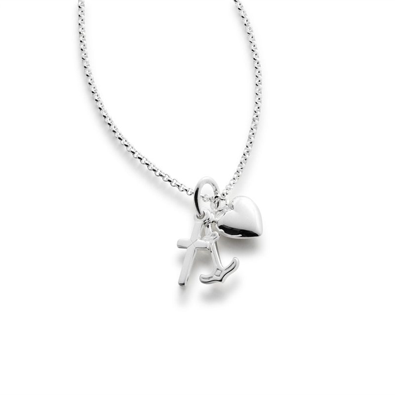 Product Image for Faith Hope Love Necklace silver