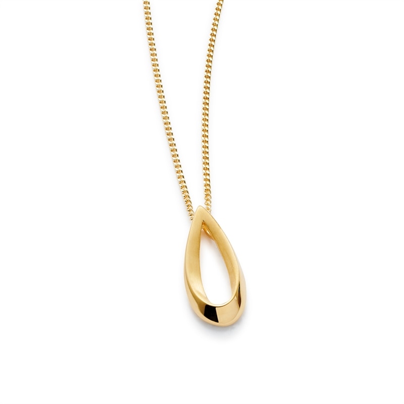 Product Image for Raindrop gold plated silver necklace
