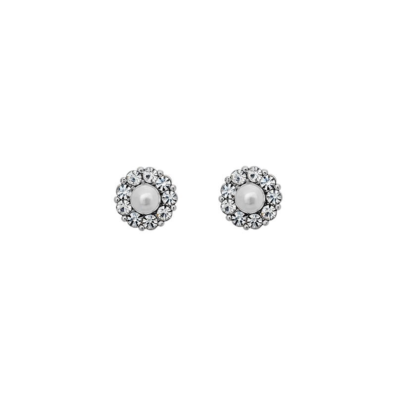 Product Image for Petite Miss Sofia pearl earrings - Crystal (Silver)