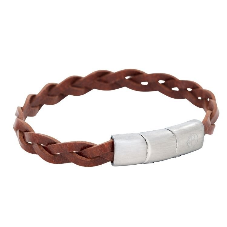 Product Image for Lias läderarmband (brun/stål)