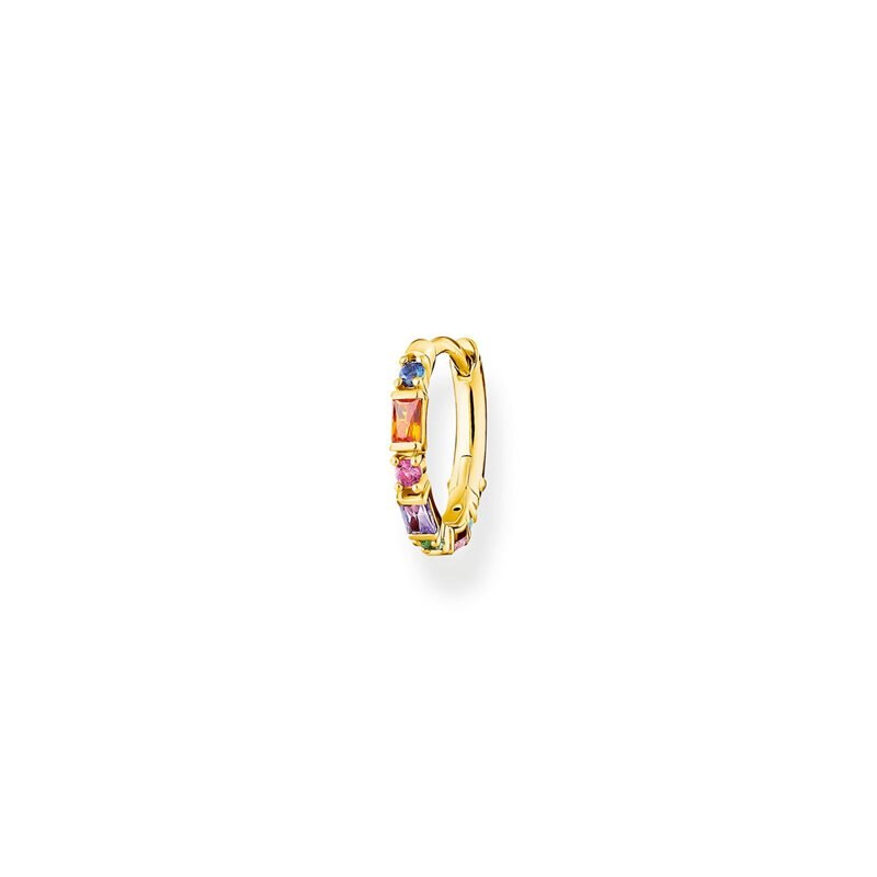 Product Image for Creolörhänge färgstenar guld