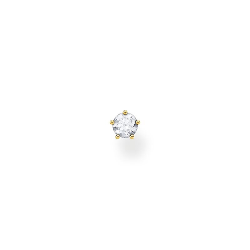 Product Image for Stiftörhänge vit sten guld