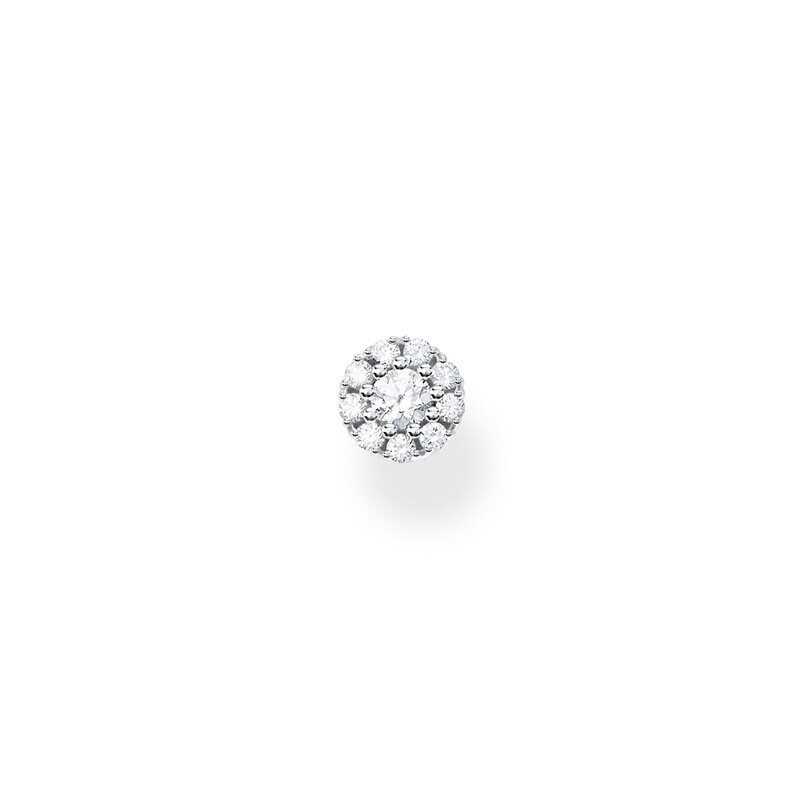 Product Image for Stiftörhänge vita stenar silver