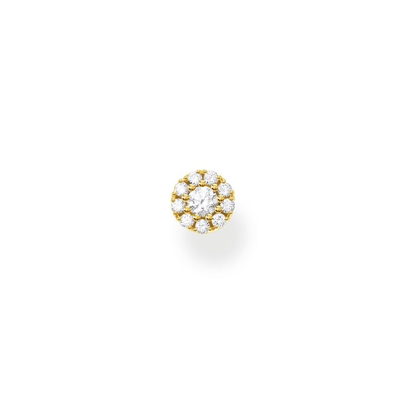 Product Image for Stiftörhänge vit sten guld