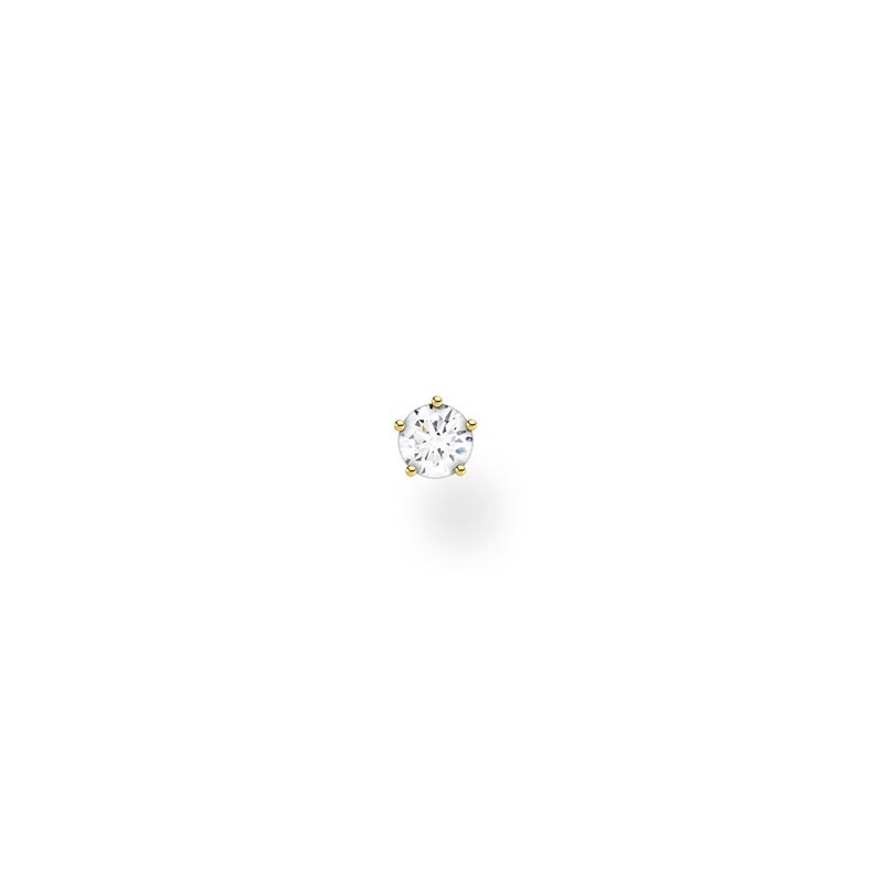 Product Image for Stiftörhänge vit sten guld