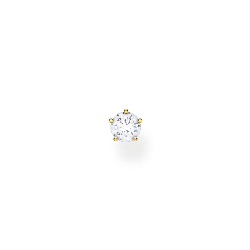 Product Image for Stiftörhänge vit sten guld