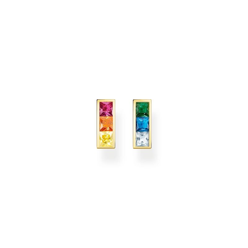Product Image for Stiftörhängen stenar i färg guld