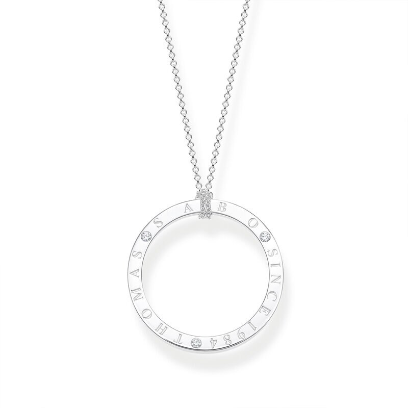Product Image for Halsband cirkel stor med vita stenar