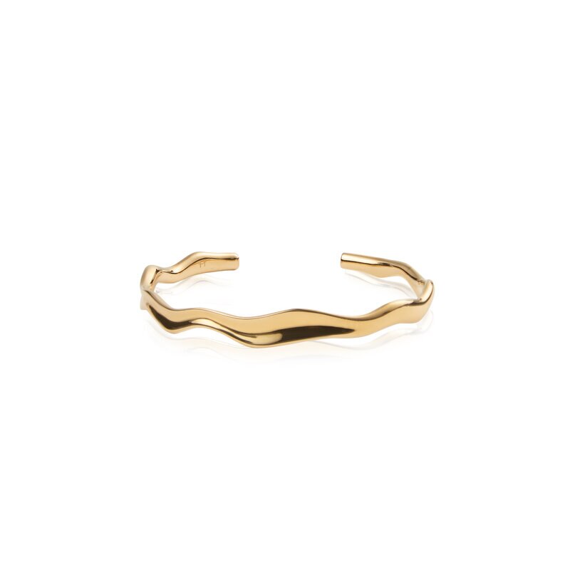 Product Image for Wavy bolded cuff gold bracelet