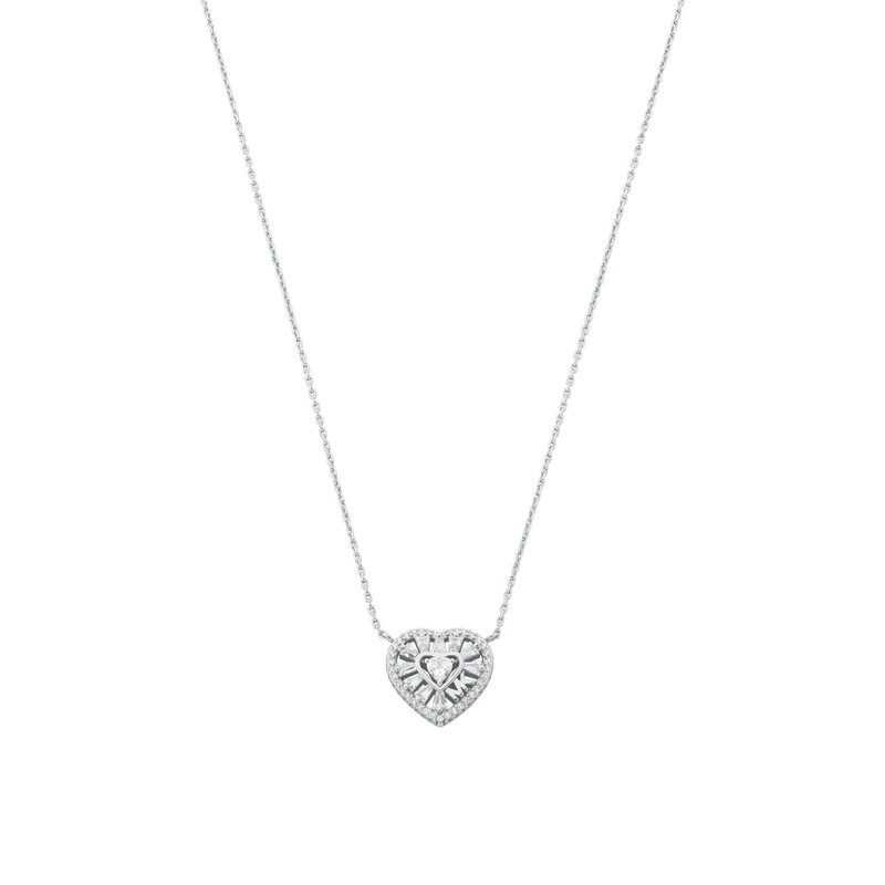 Product Image for Tapered Baguette Heart Necklace