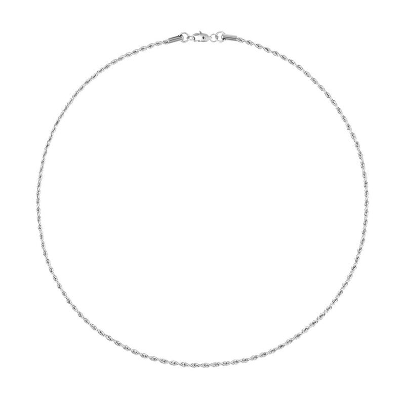 Product Image for Thin rope necklace silver