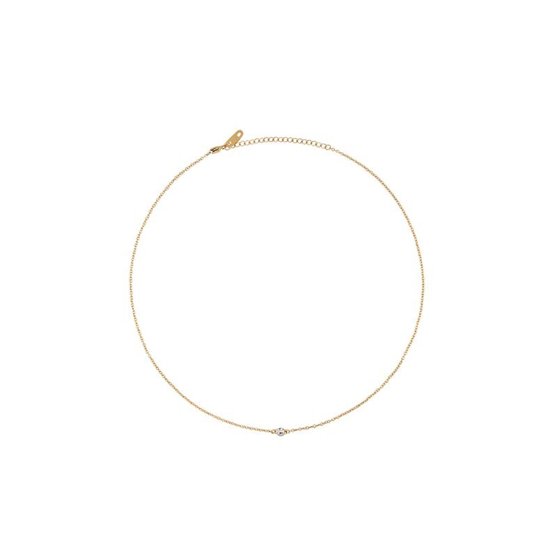 Product Image for Thin diamond necklace gold