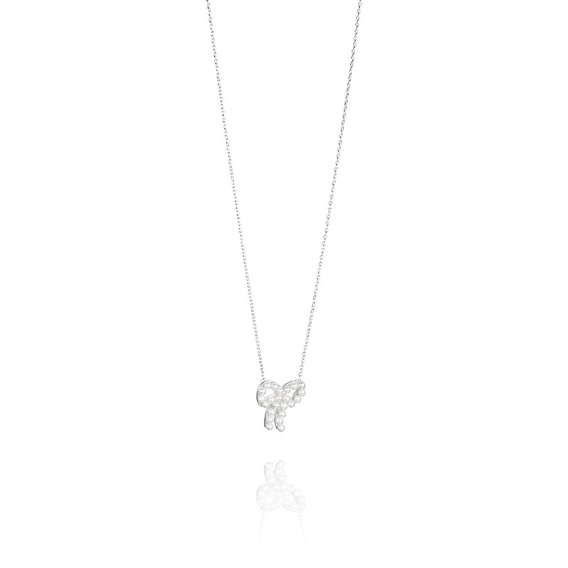 Product Image for Mini Pearls Bow Necklace
