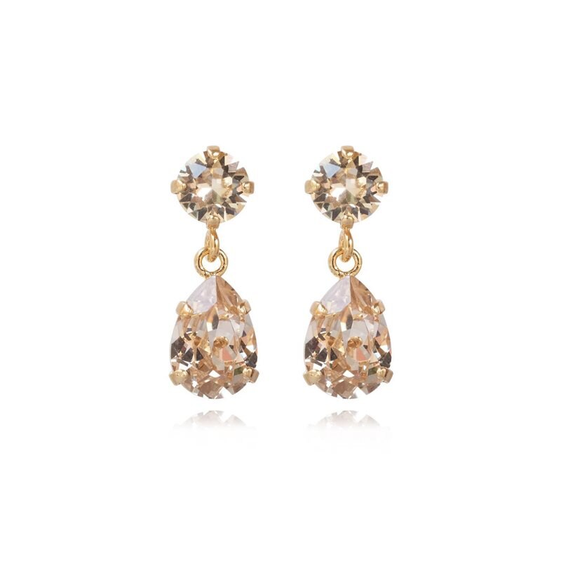 Product Image for Mini Drop Earrings Gold Silk