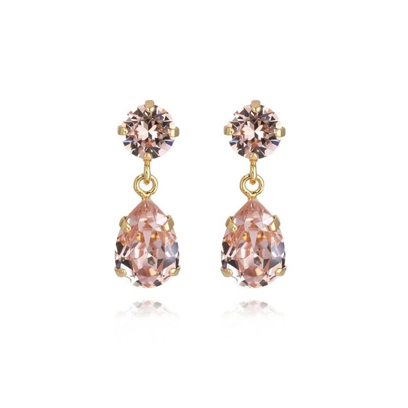 Product Image for Mini Drop Earrings Gold Vintage Rose