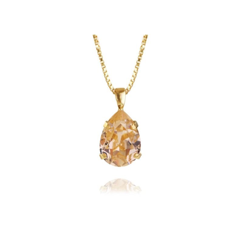 Product Image for Mini Drop Necklace Gold Light Peach