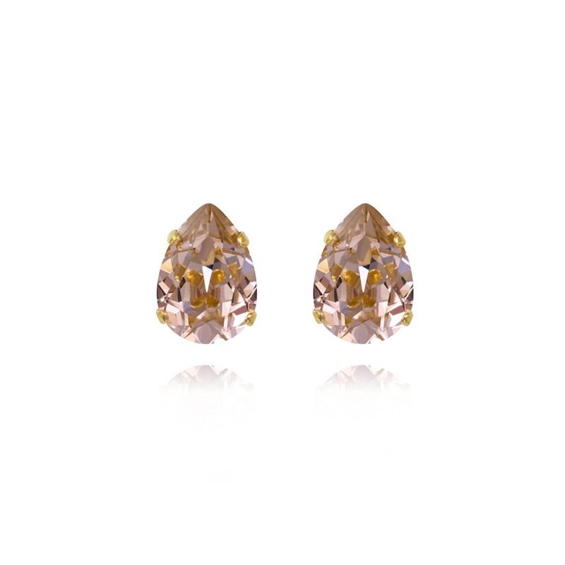 Product Image for Mini Drop Stud Earrings Gold Vintage Rose